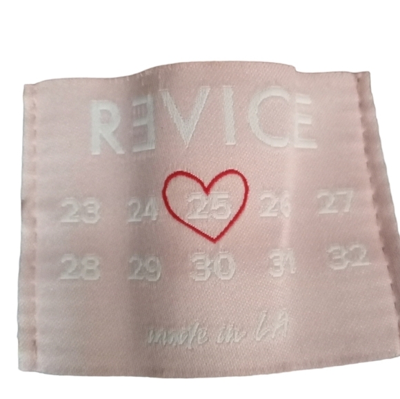 Revice Denim High Rise Distressed Cutoff Jean Shorts with Black Side Size 25 - Picture 2 of 7